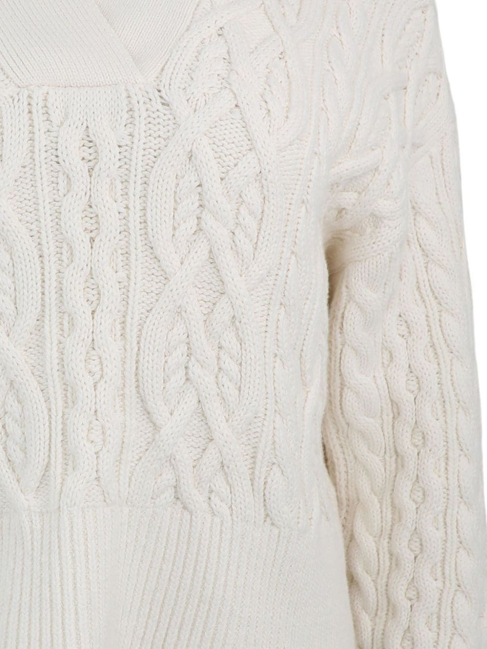 Kate cable-knit polo jumper - 2