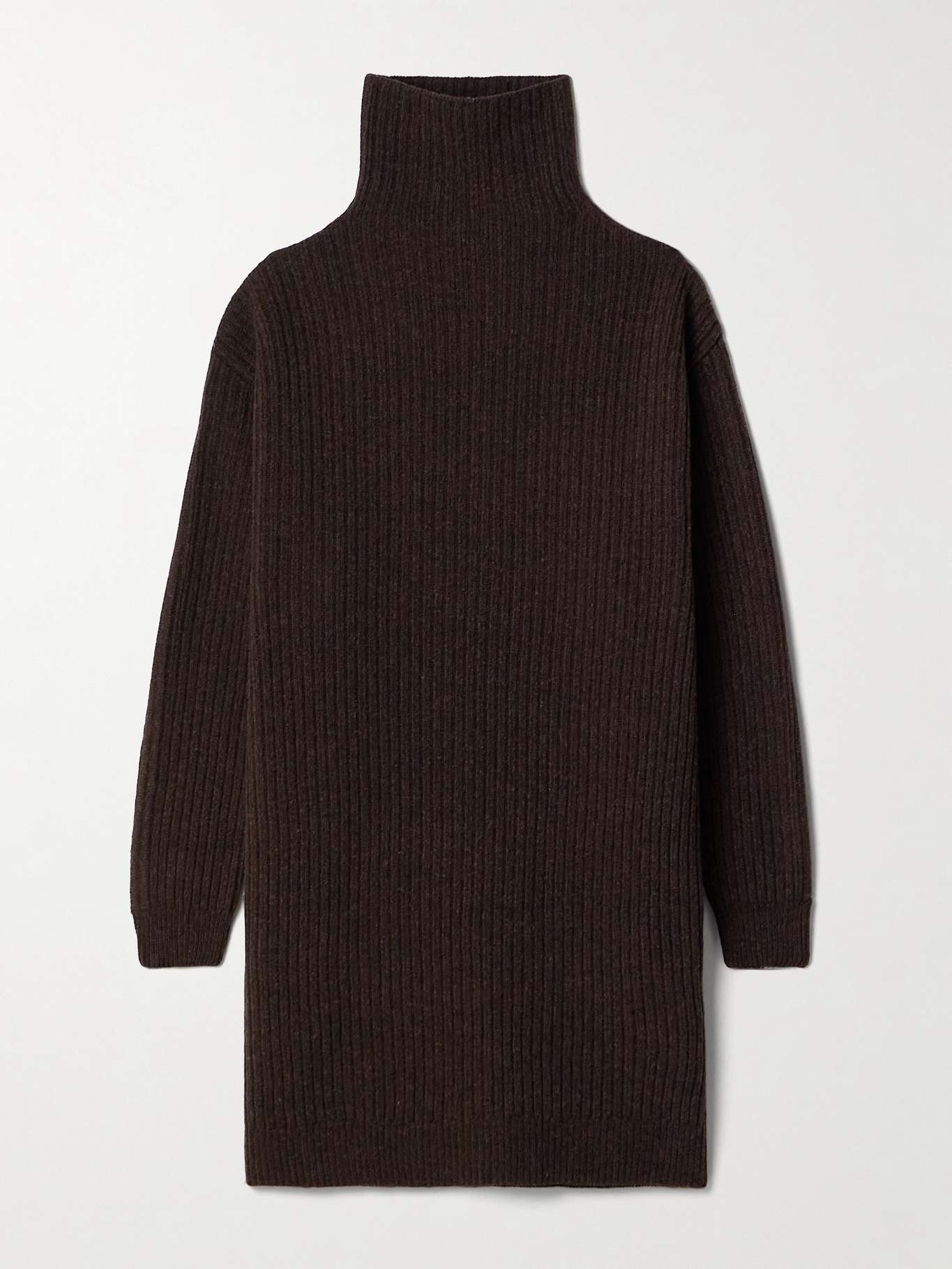 Ribbed wool turtleneck mini dress - 1