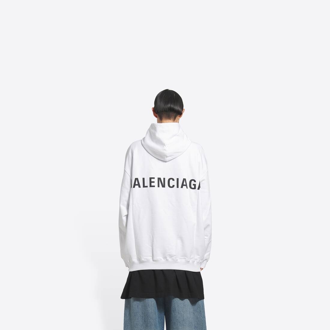 Women's Balenciaga Hoodie in White - 5