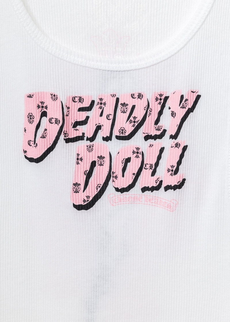 White Chrome Hearts X Deadly Doll Tank Top 3