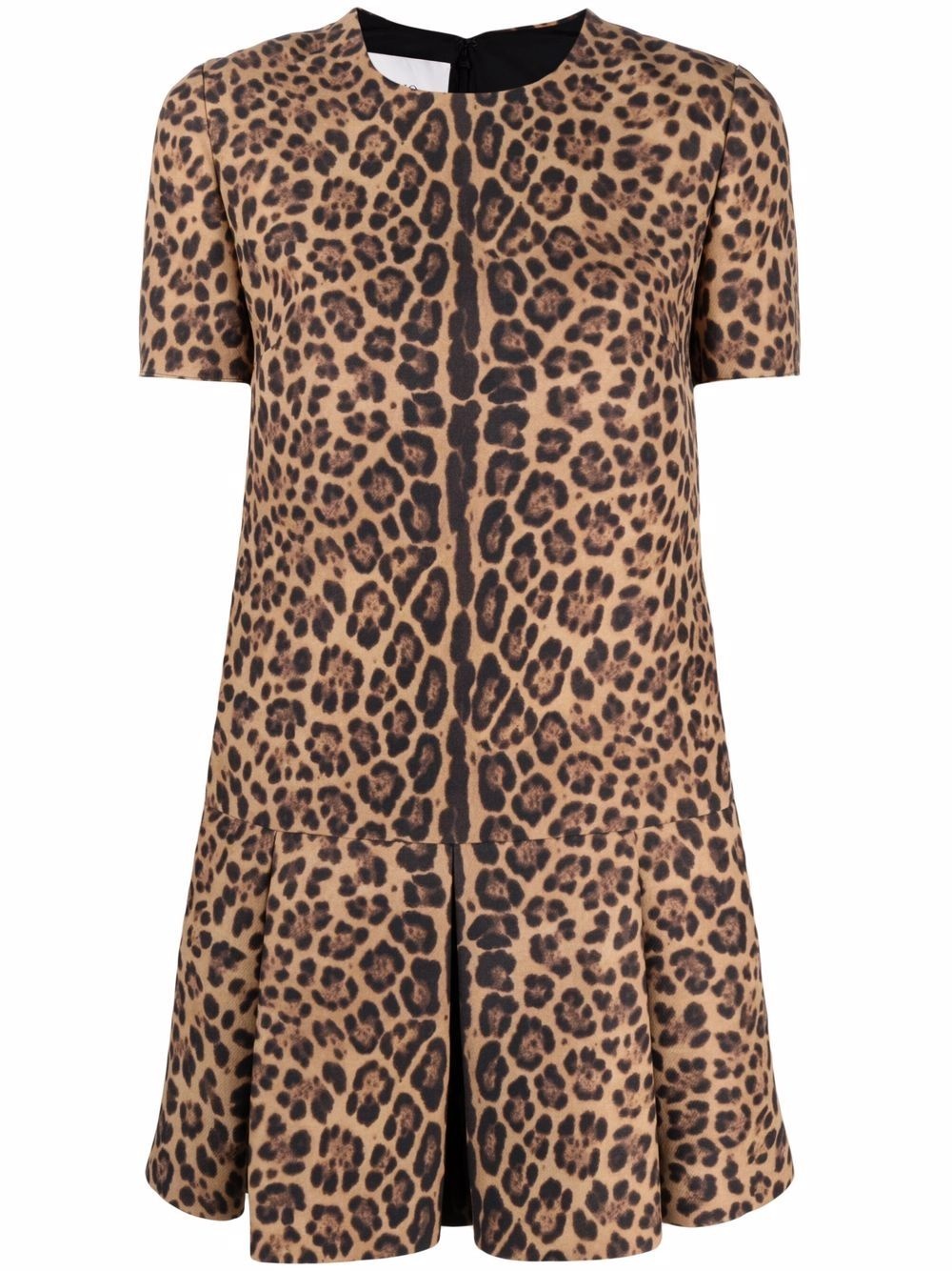 leopard print minidress - 1