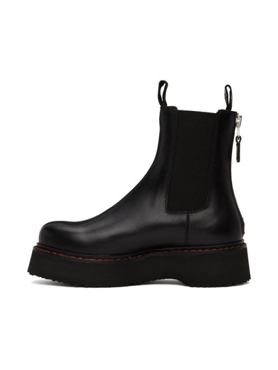 R13 Black Single Stack Chelsea Boots outlook