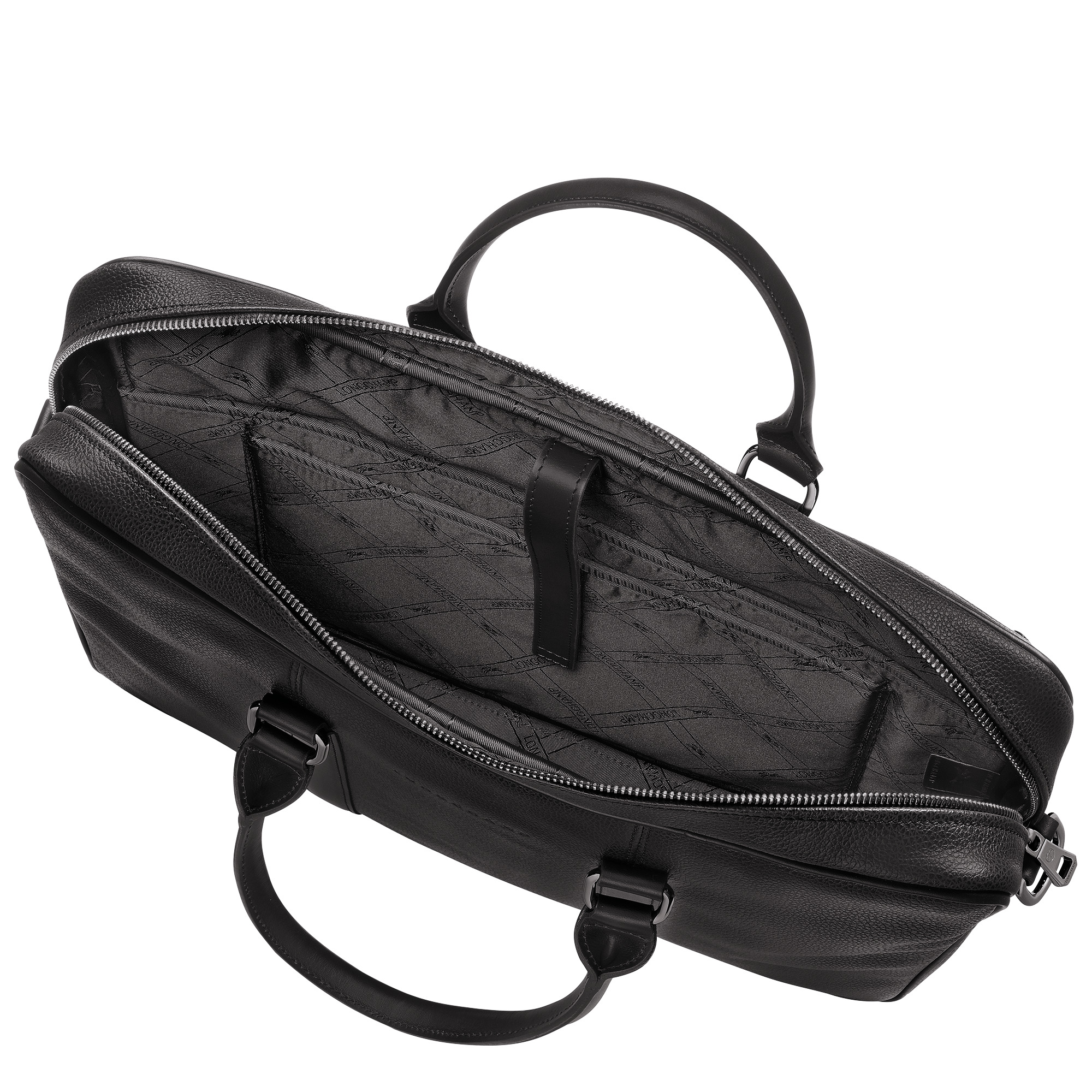 Le Foulonné S Briefcase Black - Leather - 5