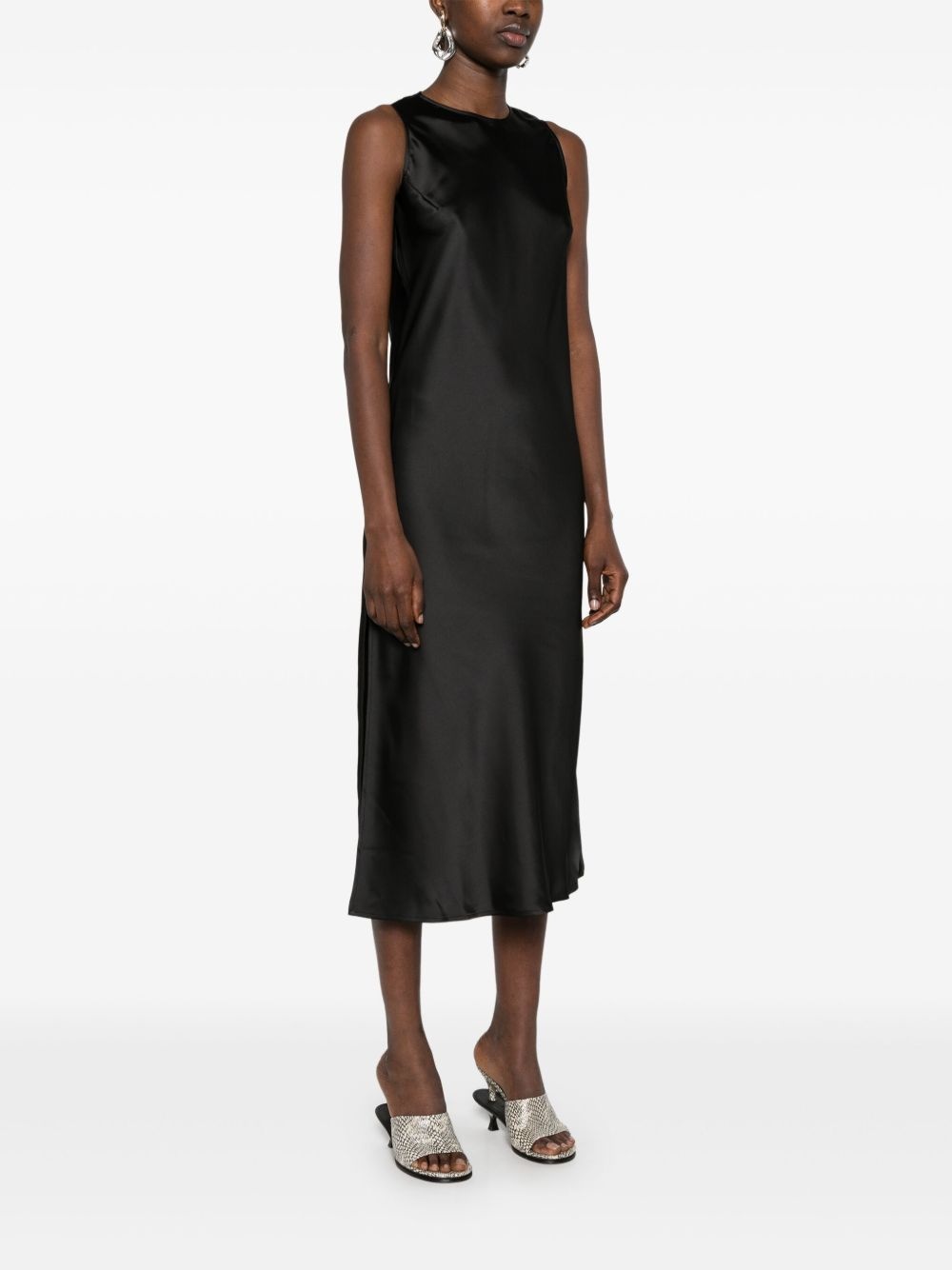 satin midi dress - 3