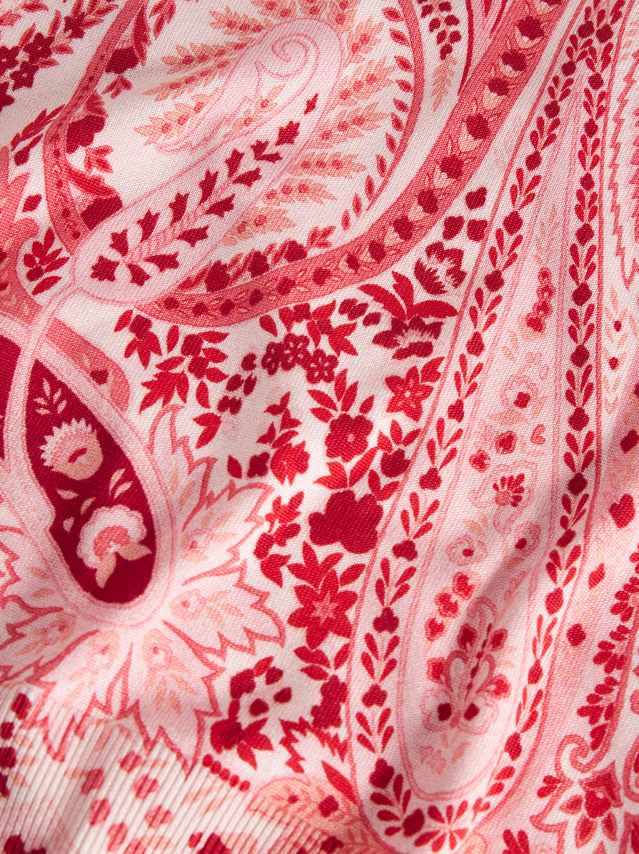 SHORT-SLEEVED PAISLEY JUMPER - 3
