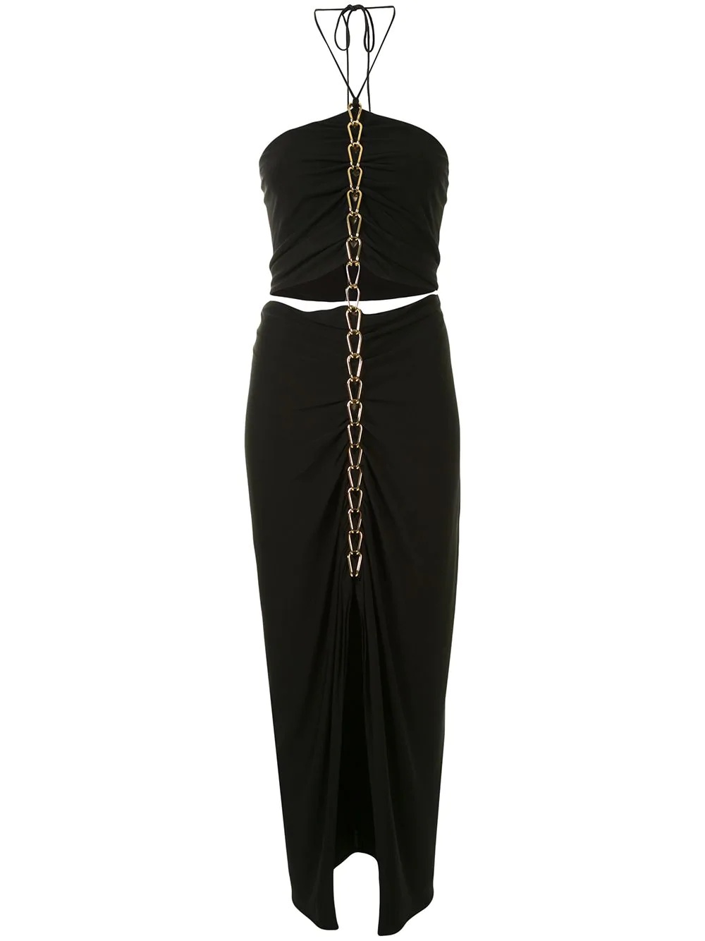 chain necklace midi dress - 1