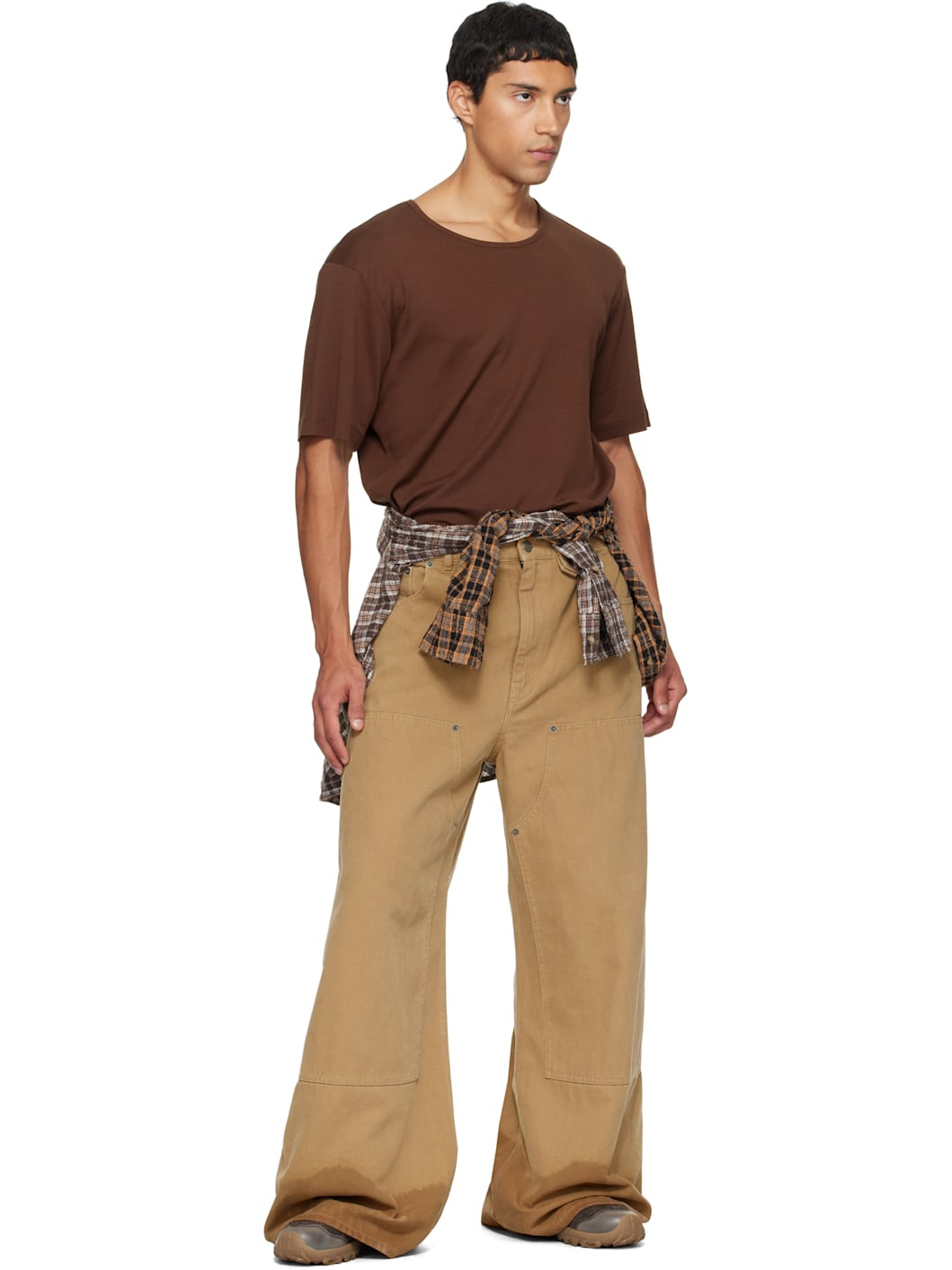 Beige Baggy Jeans - 4