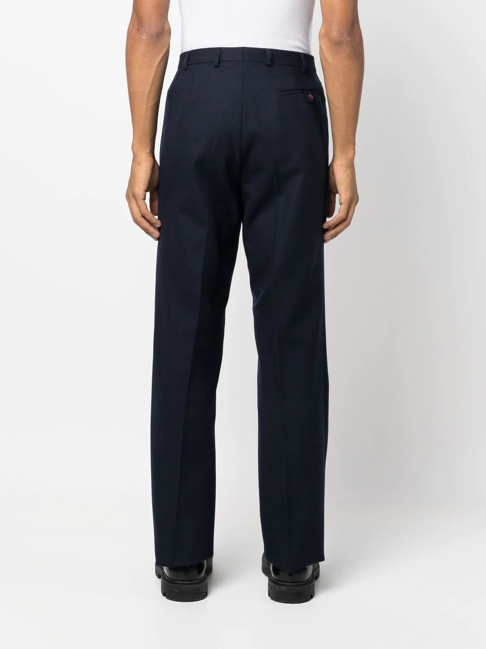 straight-leg tailored trousers - 4