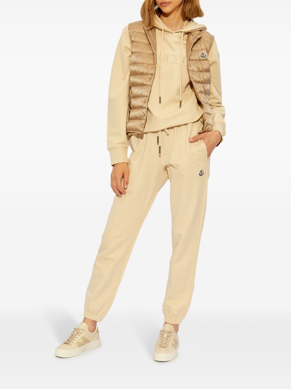 logo-patch cotton track pants - 2