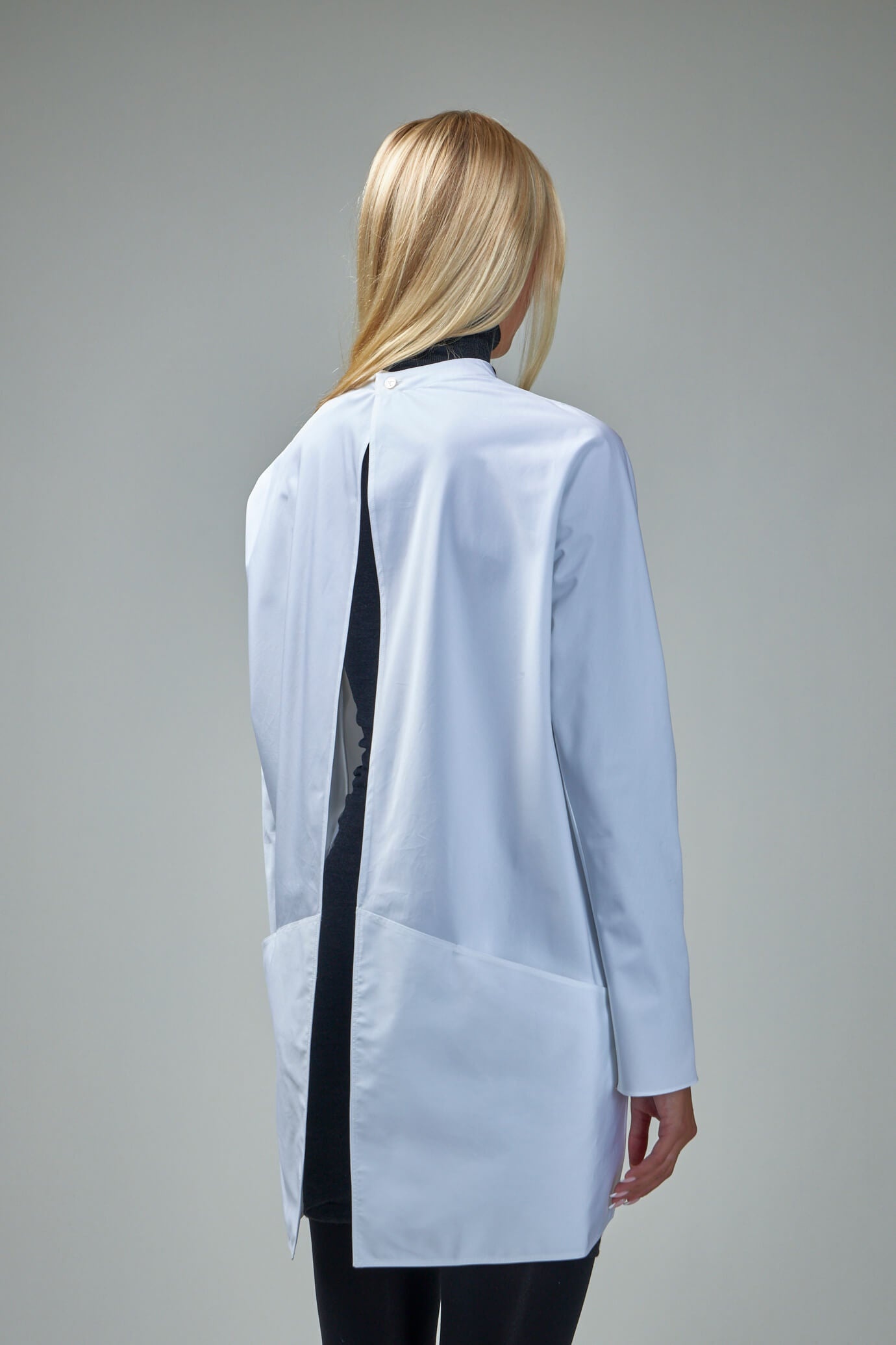 Highneck Shirt Poplin - 3