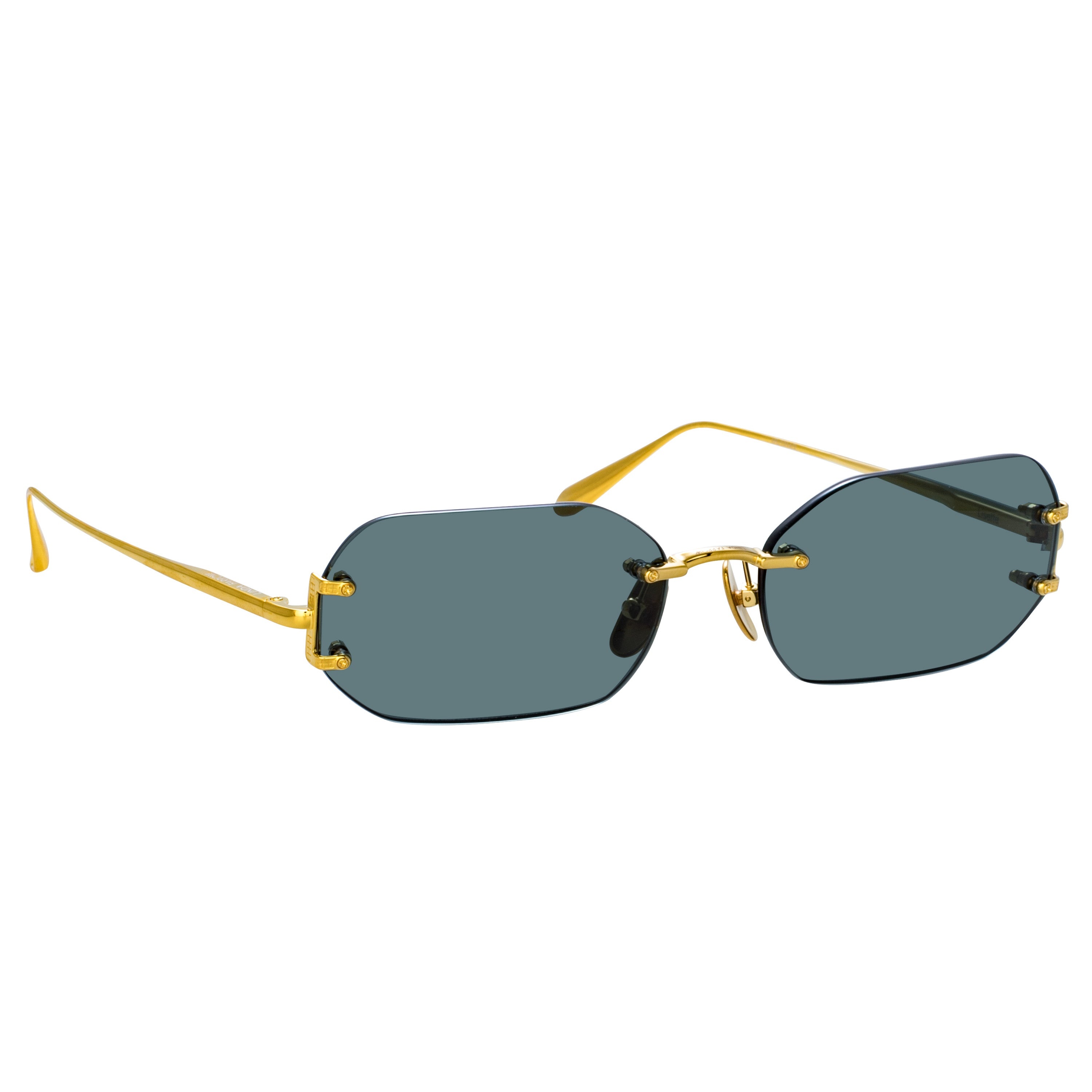 MAGALI ANGULAR SUNGLASSES IN YELLOW GOLD - 5