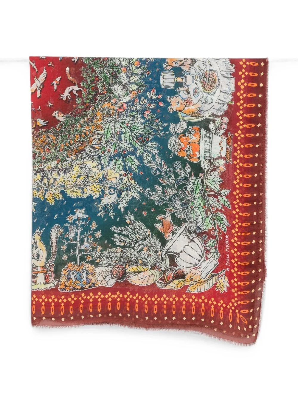 Fall Winter print stole - 1