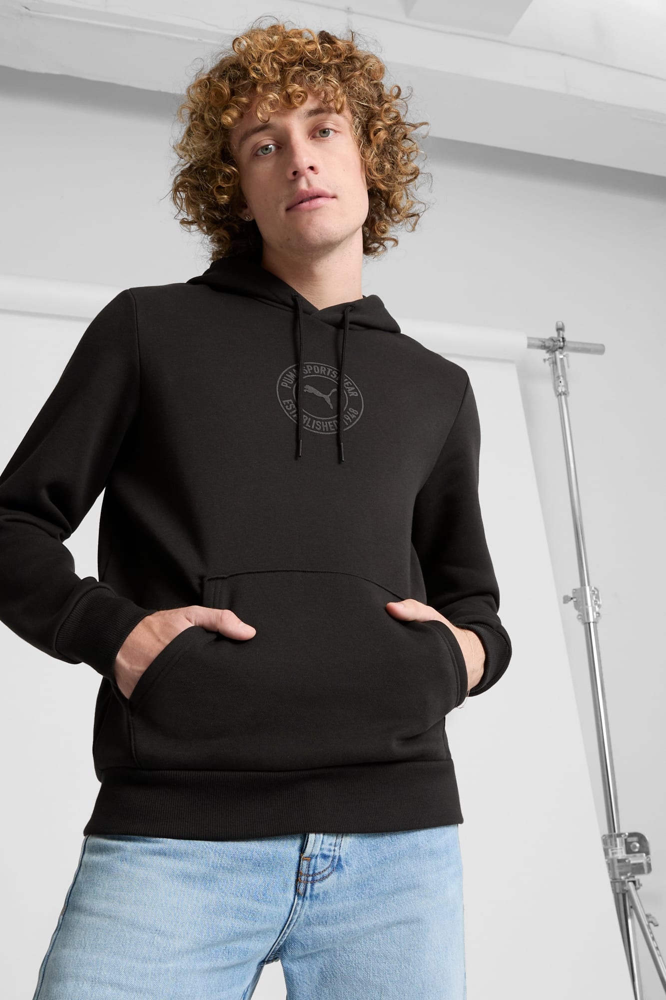 Tonal Logo Men's Hoodie - 3