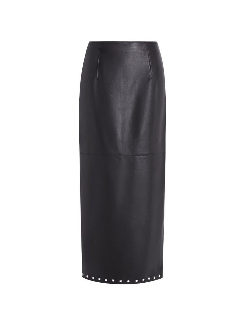 Lola eyelet leather midi skirt 1
