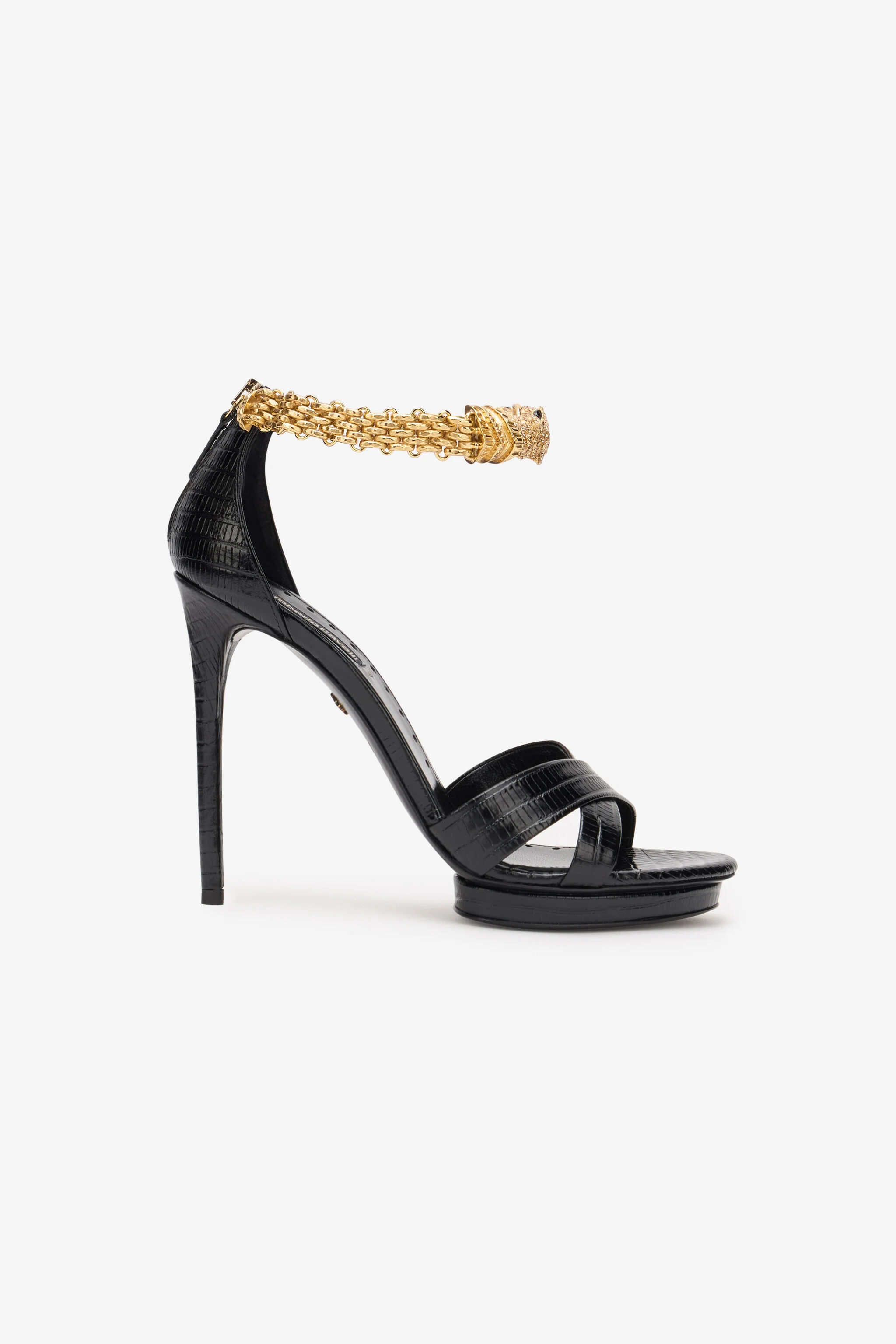 Roar Black Leather Sandals - 1