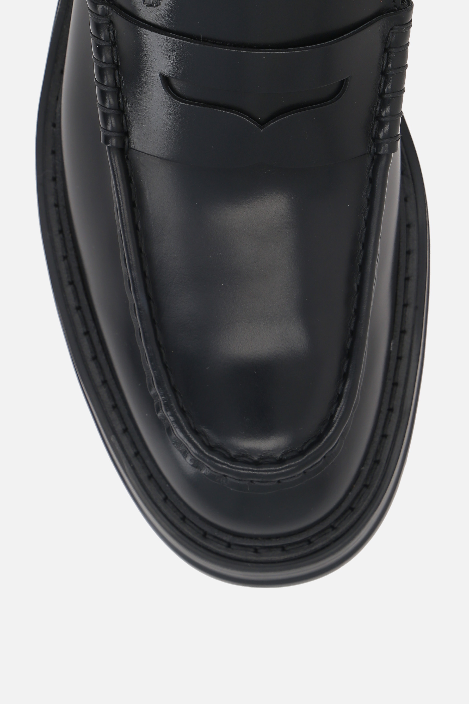 BRUSHED LEATHER LOAFERS - 5