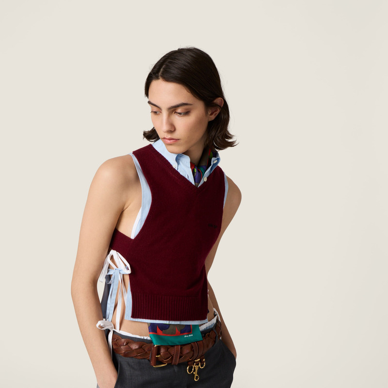Cashmere knit vest 4