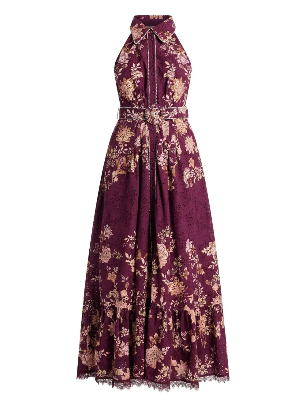 Savi collared floral belted maxi dress - 1