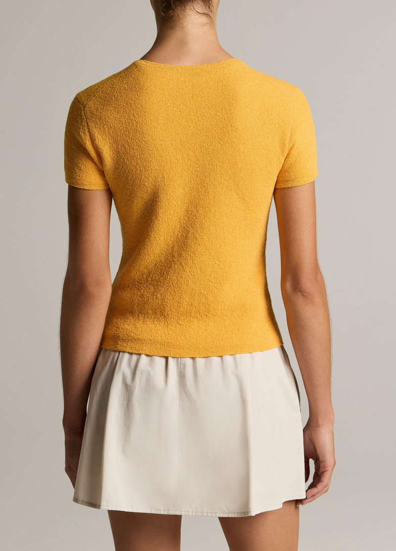 Vince Textured Italian Wool & Cotton-Blend Short-Sleeve Sweater outlook