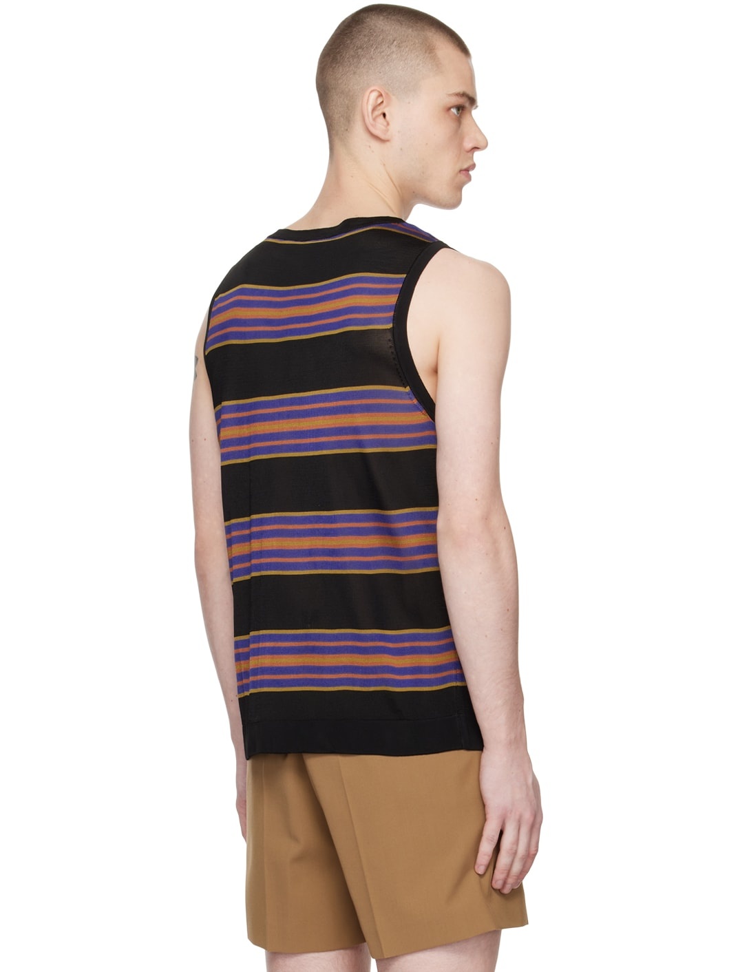 Black Striped Tank Top - 3