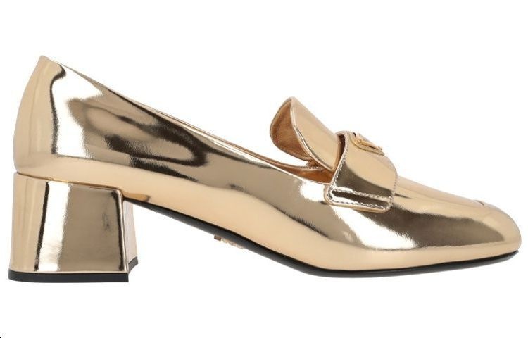 (WMNS) PRADA Patent Leather Loafers 'Gold' 1D763M_F045_3AU1_F_0522 - 2