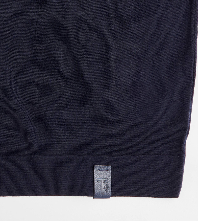 POLO SHIRT IN WOOL KNIT - BLUE 4