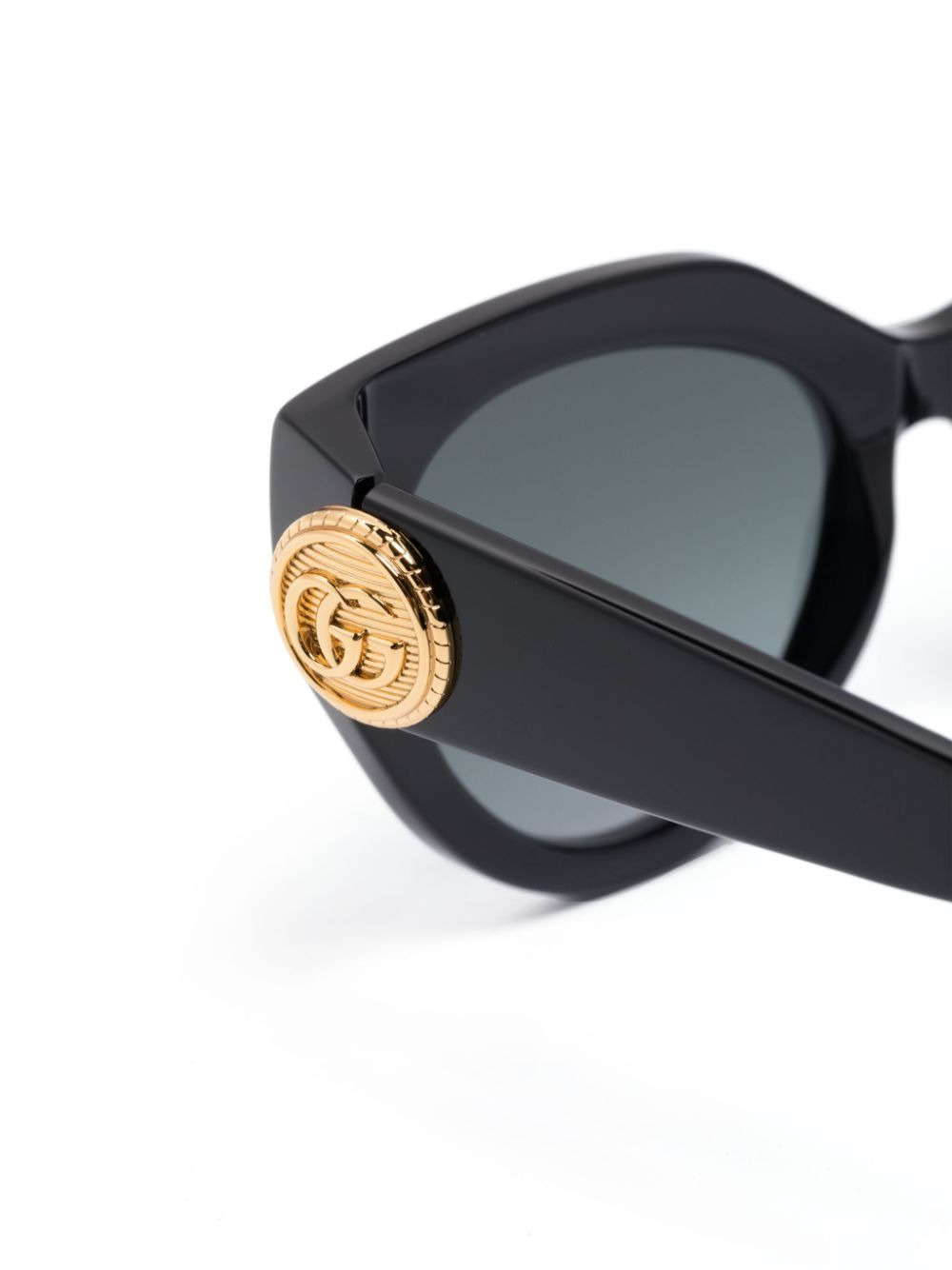 logo-plaque cat eye-frame sunglasses - 3