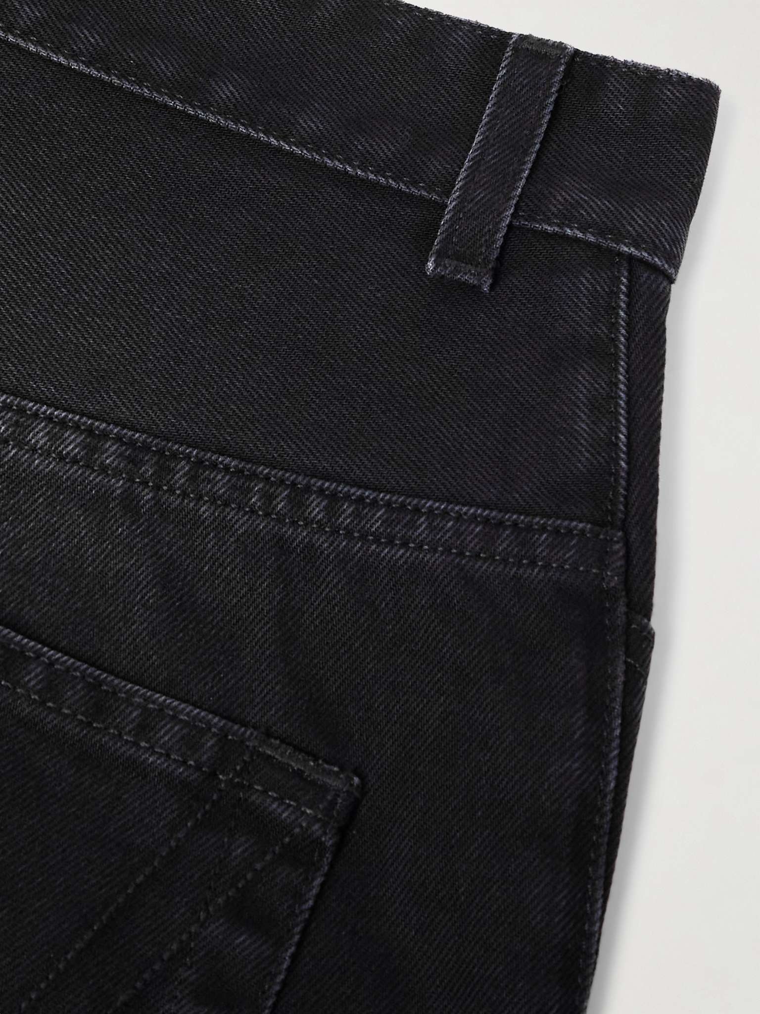 Wide-Leg Frayed Denim Shorts - 6