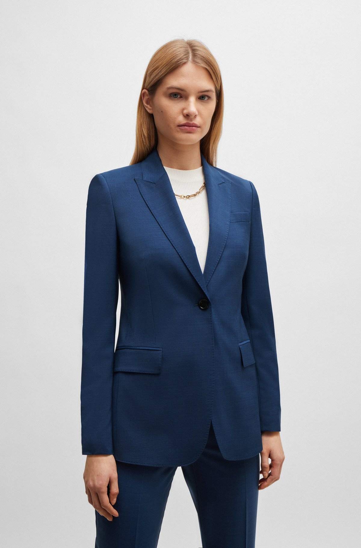 REGULAR-FIT JACKET IN MELANGE VIRGIN WOOL - 2