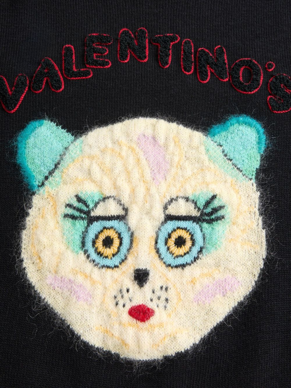 WOOL AND COTTON SWEATER WITH CHAT DE LA MAISON PATCH - 5