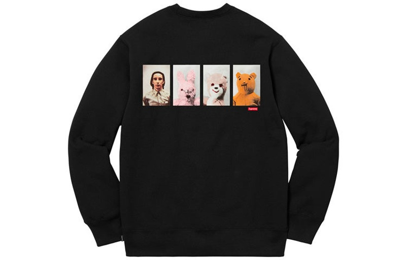 Supreme Supreme FW18 Mike Kelley AhhYouth! Crewneck Sweatshirt Black SUP-FW18-346 outlook