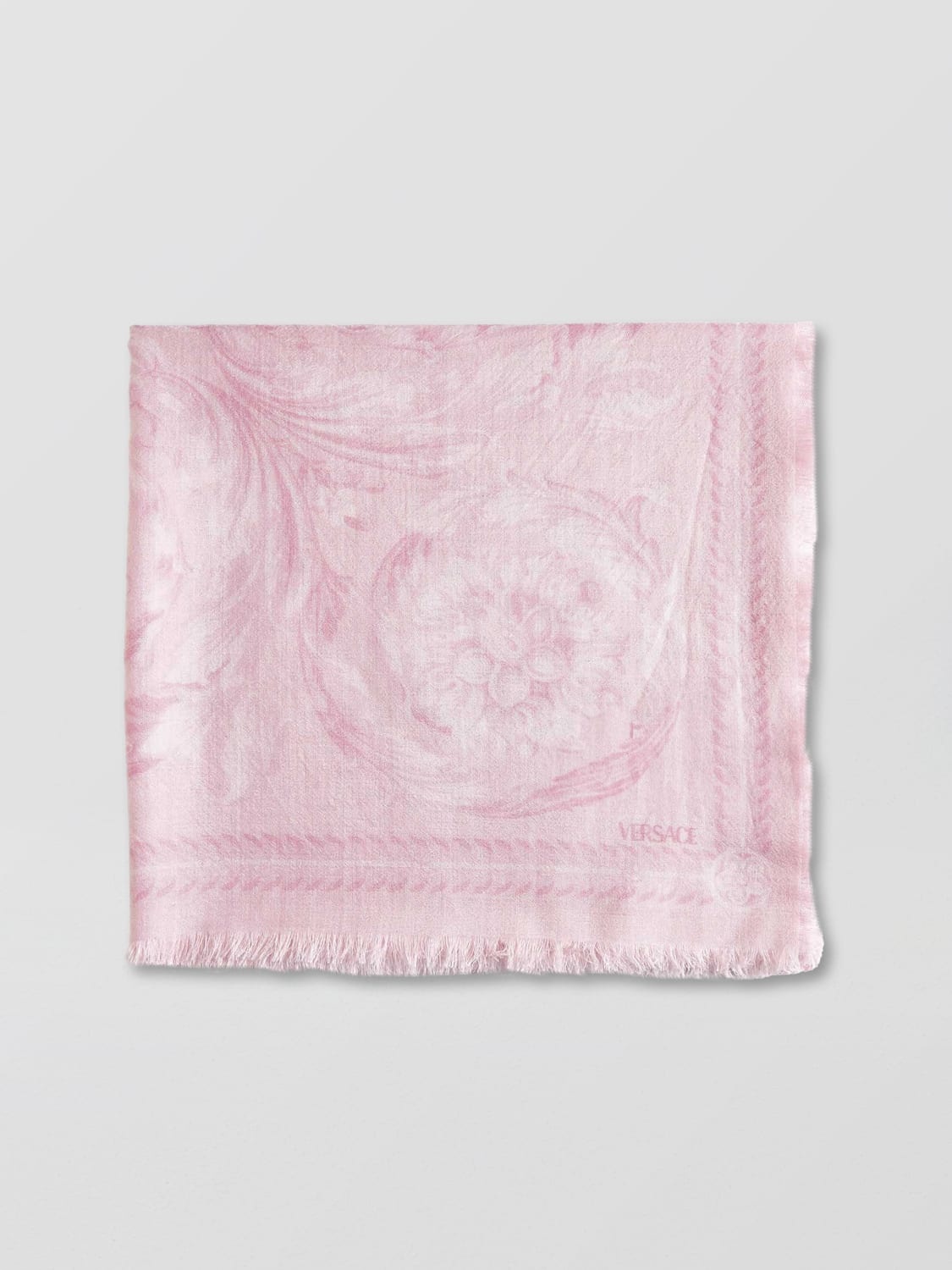 Versace Baroque scarf in wool and silk blend - 1