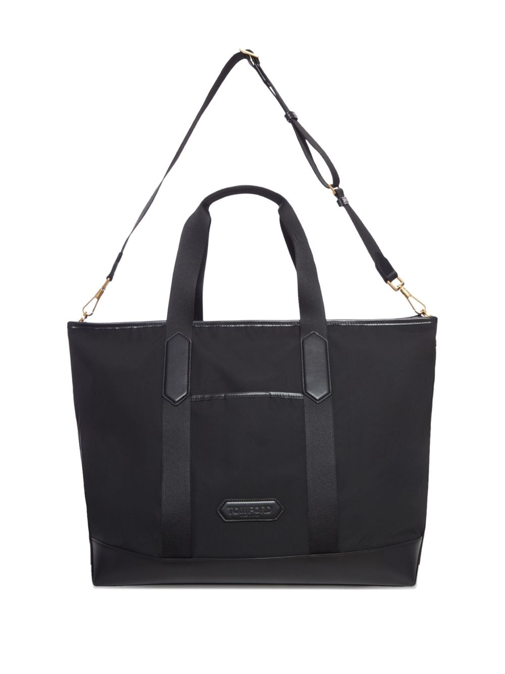 leather-trimmed tote bag - 3