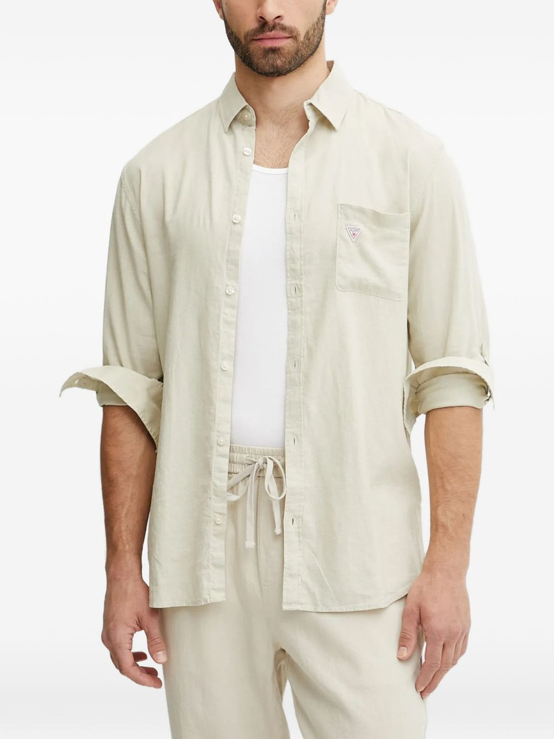 patch-pocket long-sleeved shirt 1
