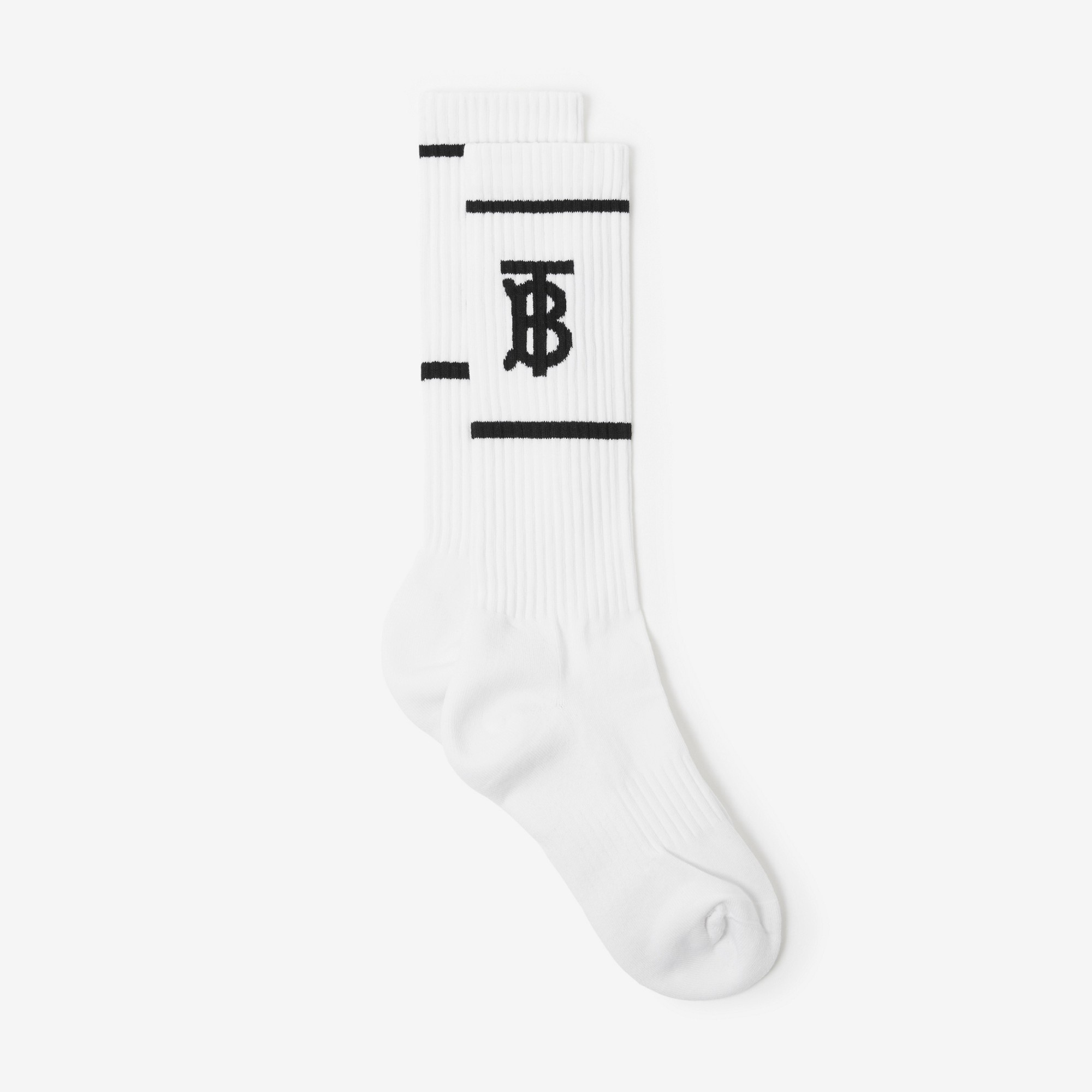 Monogram Motif Intarsia Cotton Blend Socks - 2