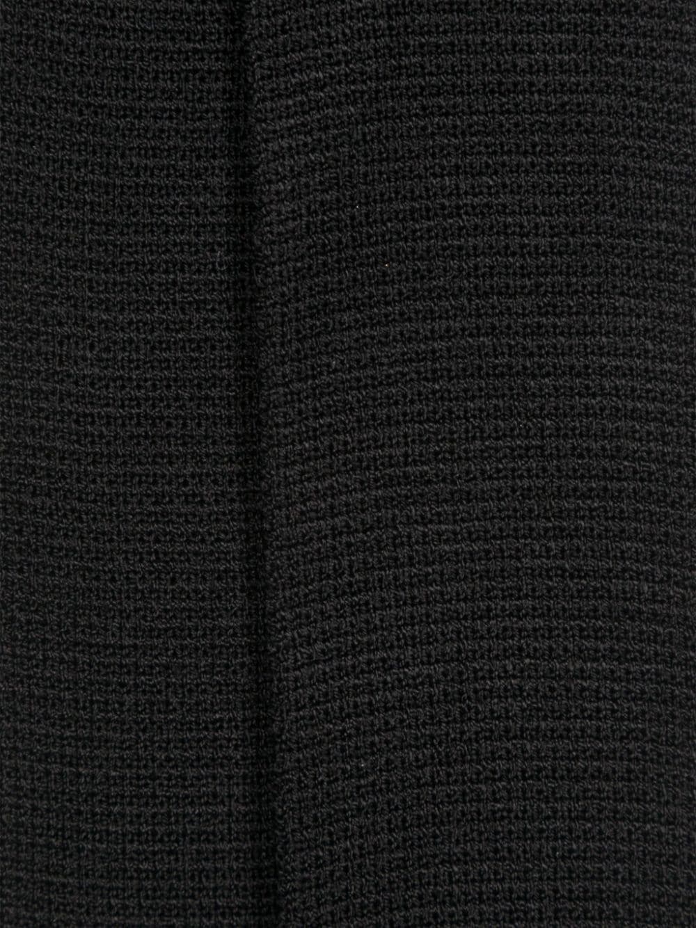 logo-patch ribbed scarf - 2