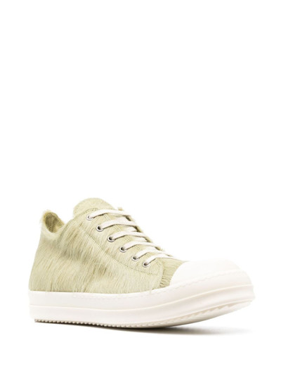 Rick Owens calf-hair lace-up sneakers outlook