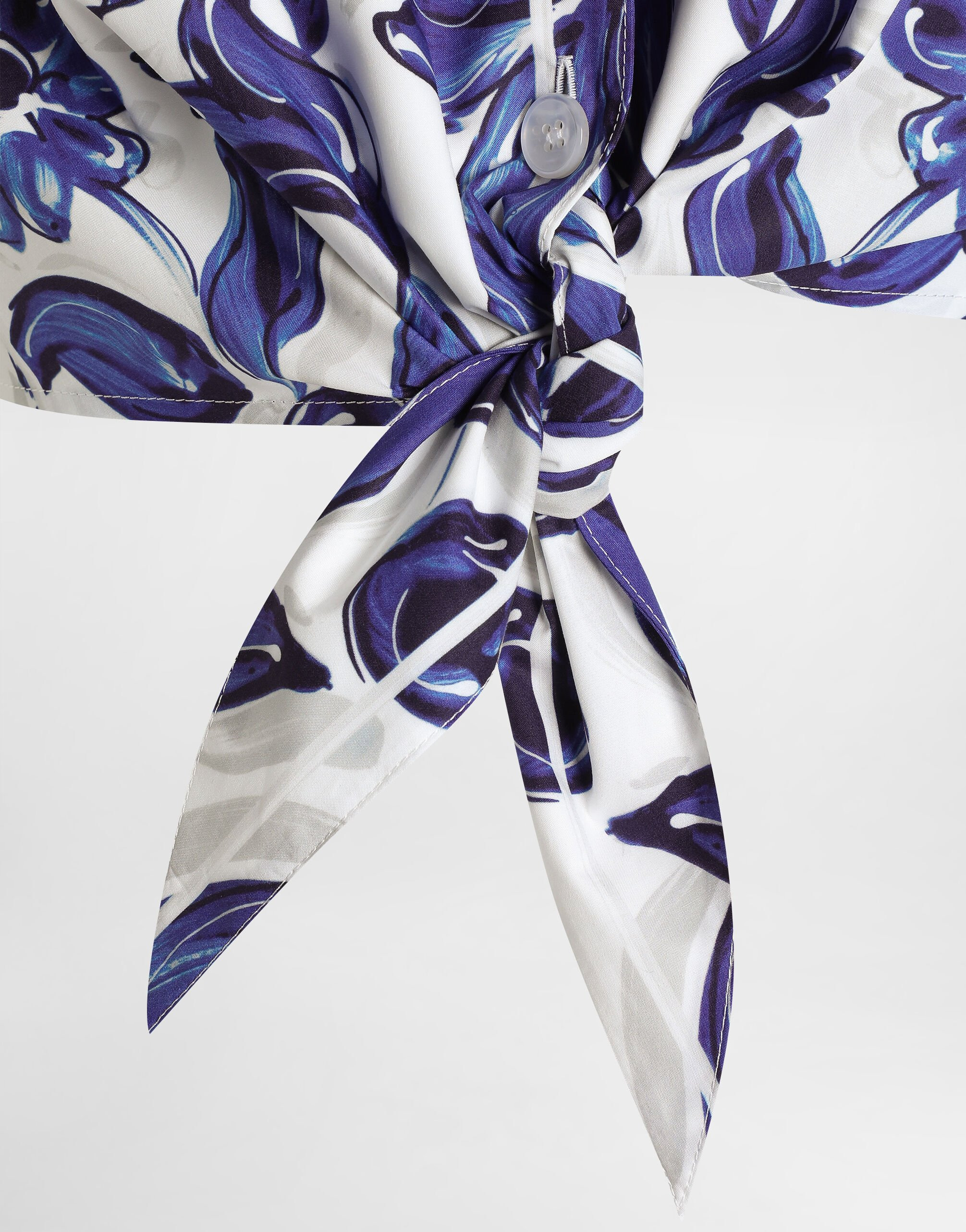 Majolica-print poplin shirt - 4