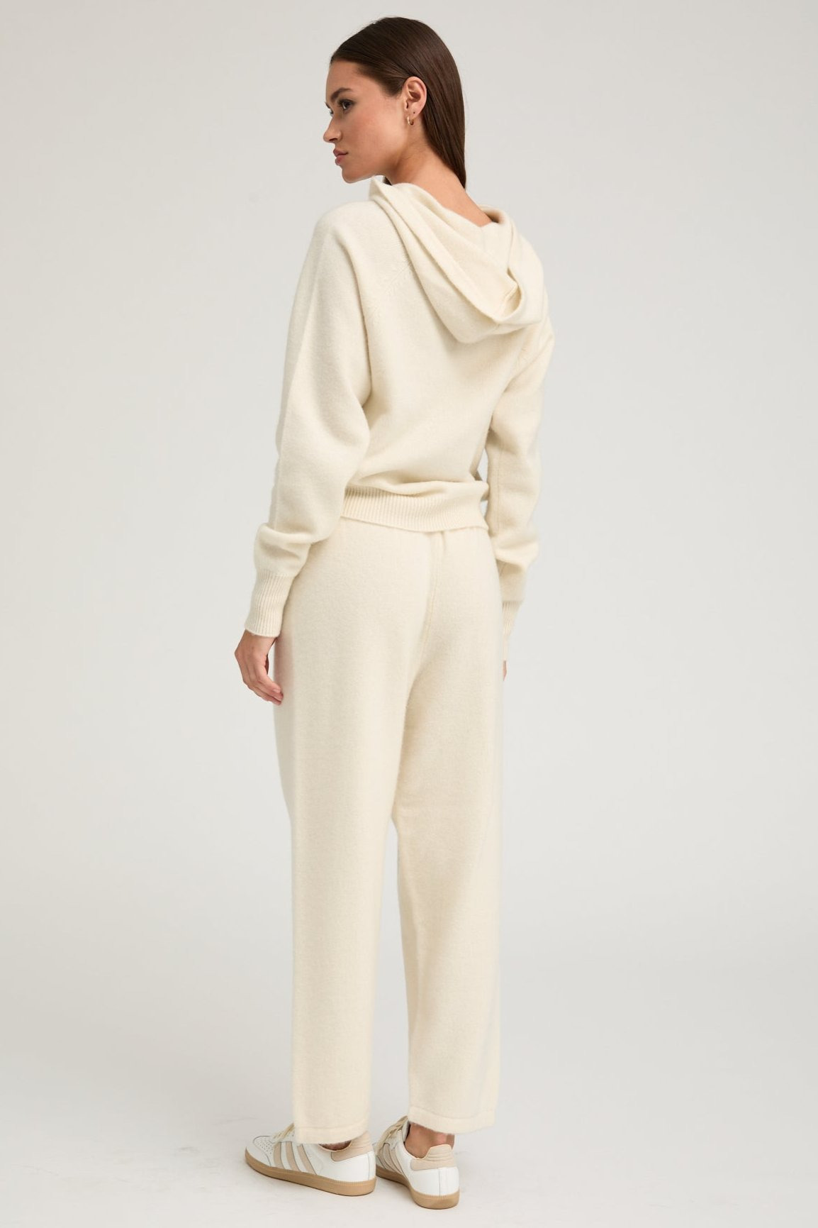 IVORY CASHMERE SWEATPANTS - 4