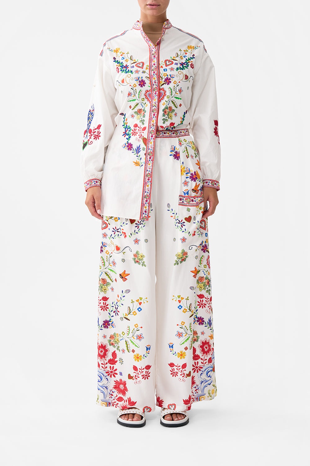 WIDE LEG TROUSER WITH FRONT POCKETS - 8