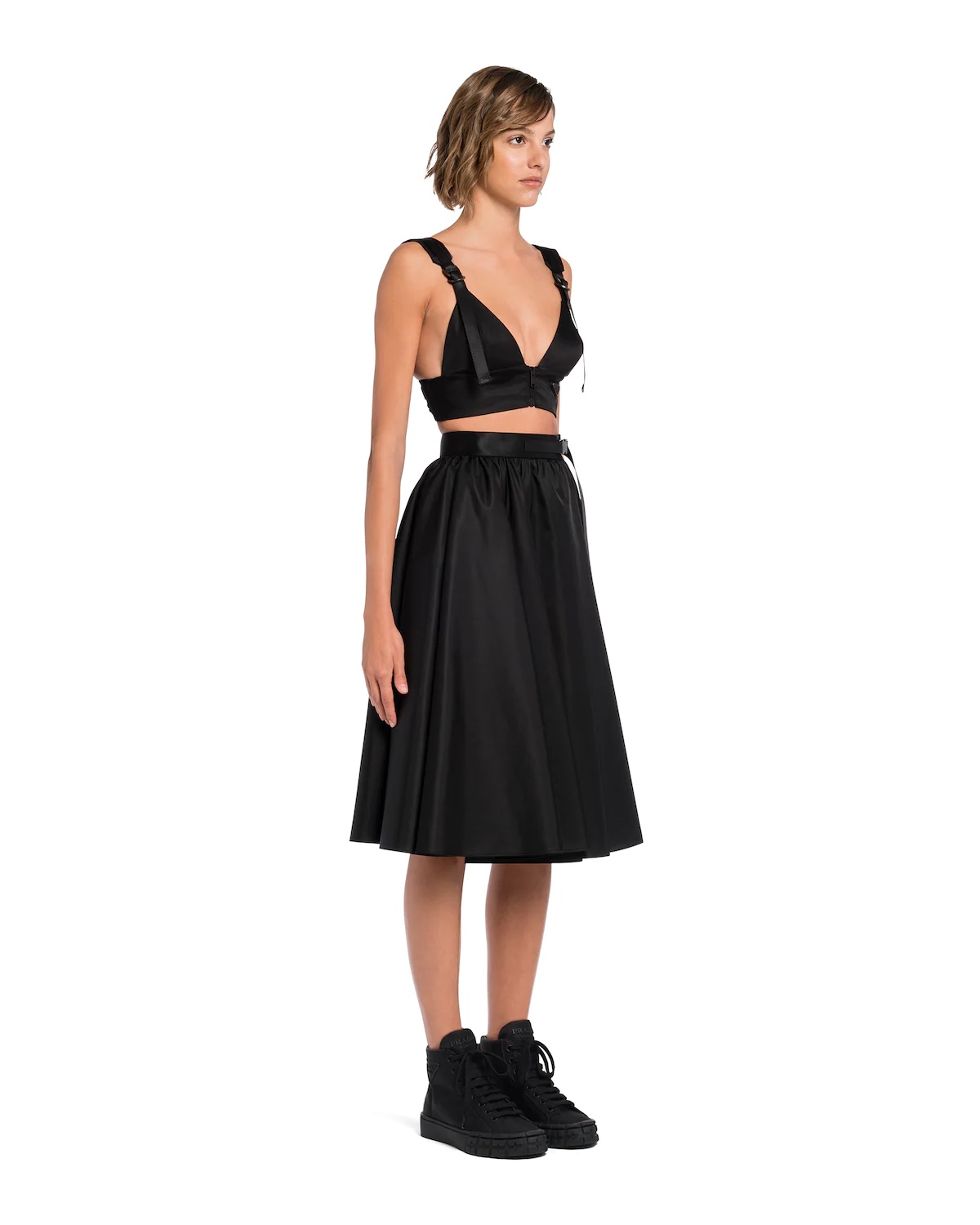 Re-Nylon Gabardine full skirt - 3