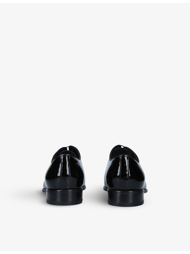 Santoni Carter patent-leather Oxford shoes outlook
