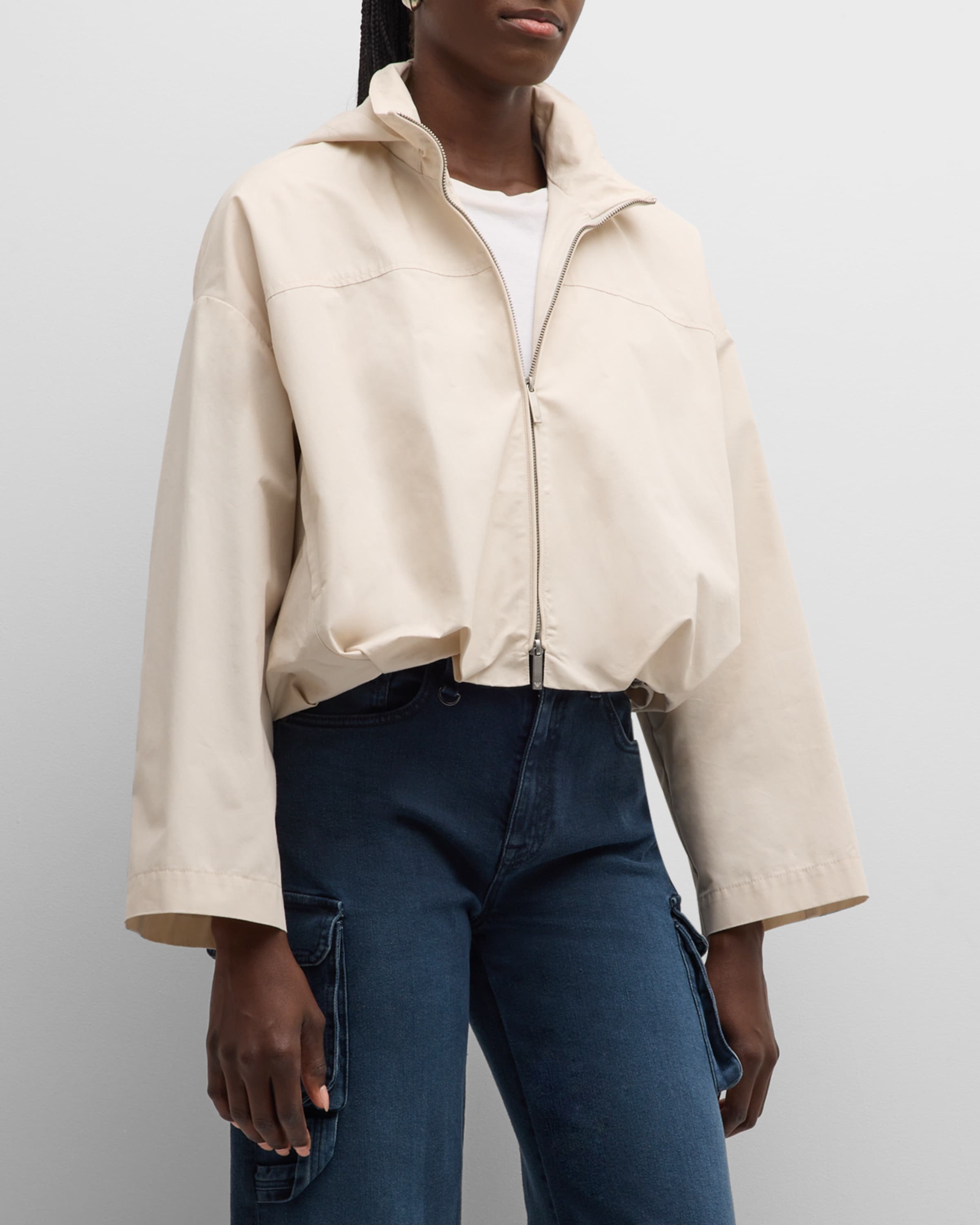 Cropped Technical Cotton Windbreaker - 2