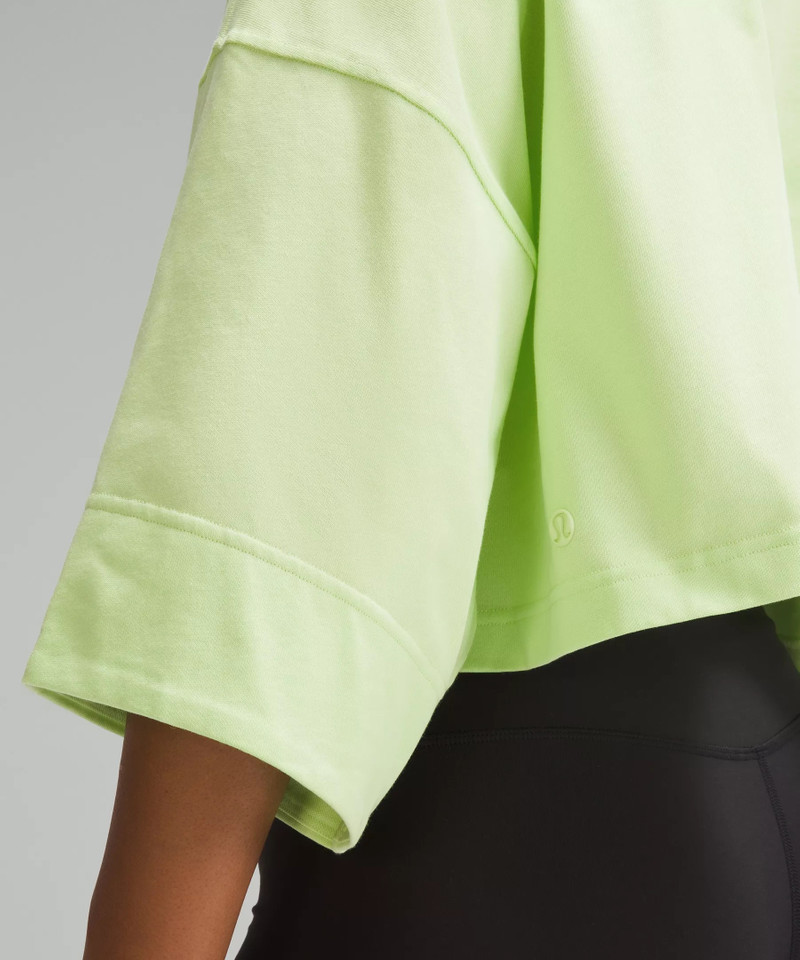 Heavyweight Cotton Cropped 3/4 Sleeve Shirt 5