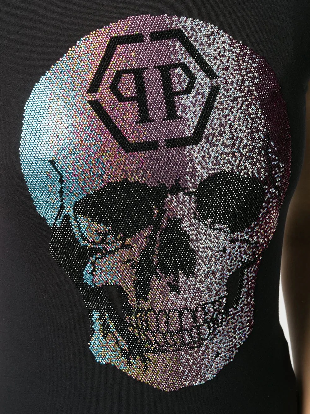 ombre skull print T-shirt - 5