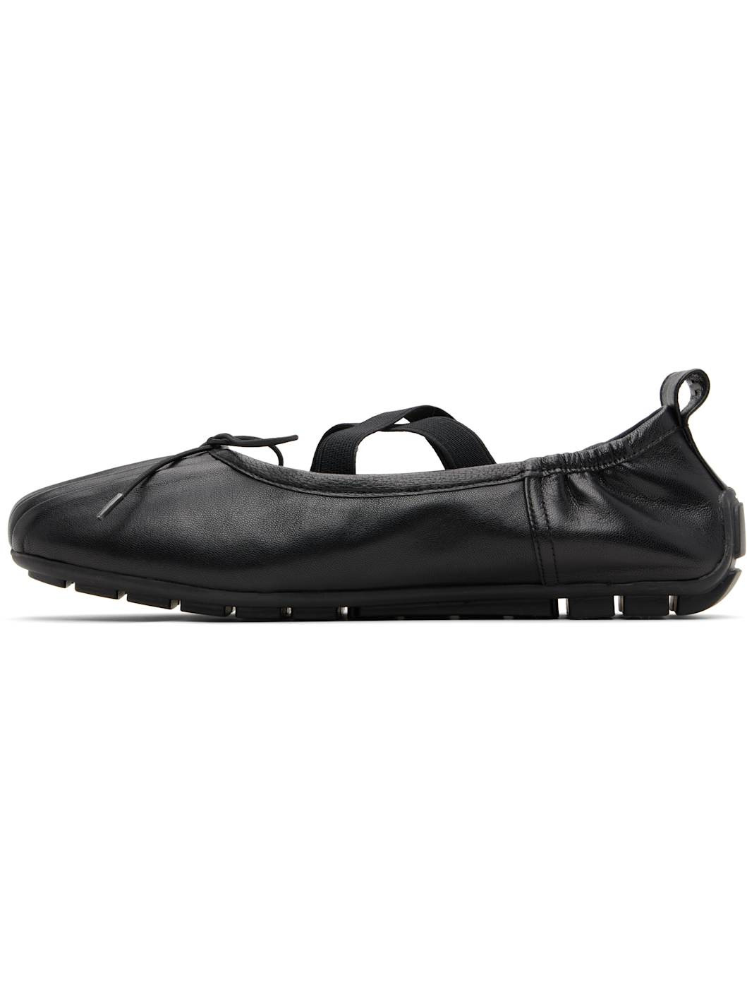 Black Grip Ballerina Flats - 3