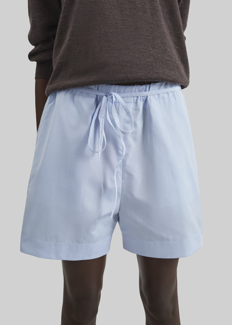 Loulou de Saison Malone Cotton Poplin Shorts - Storm 3
