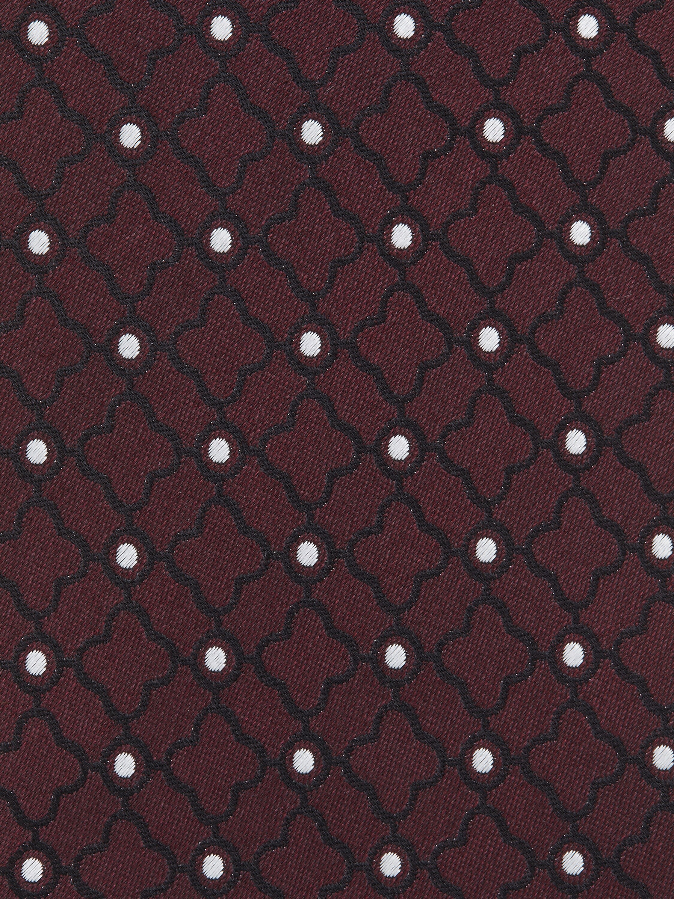 BURGUNDY SILK TIE - 2
