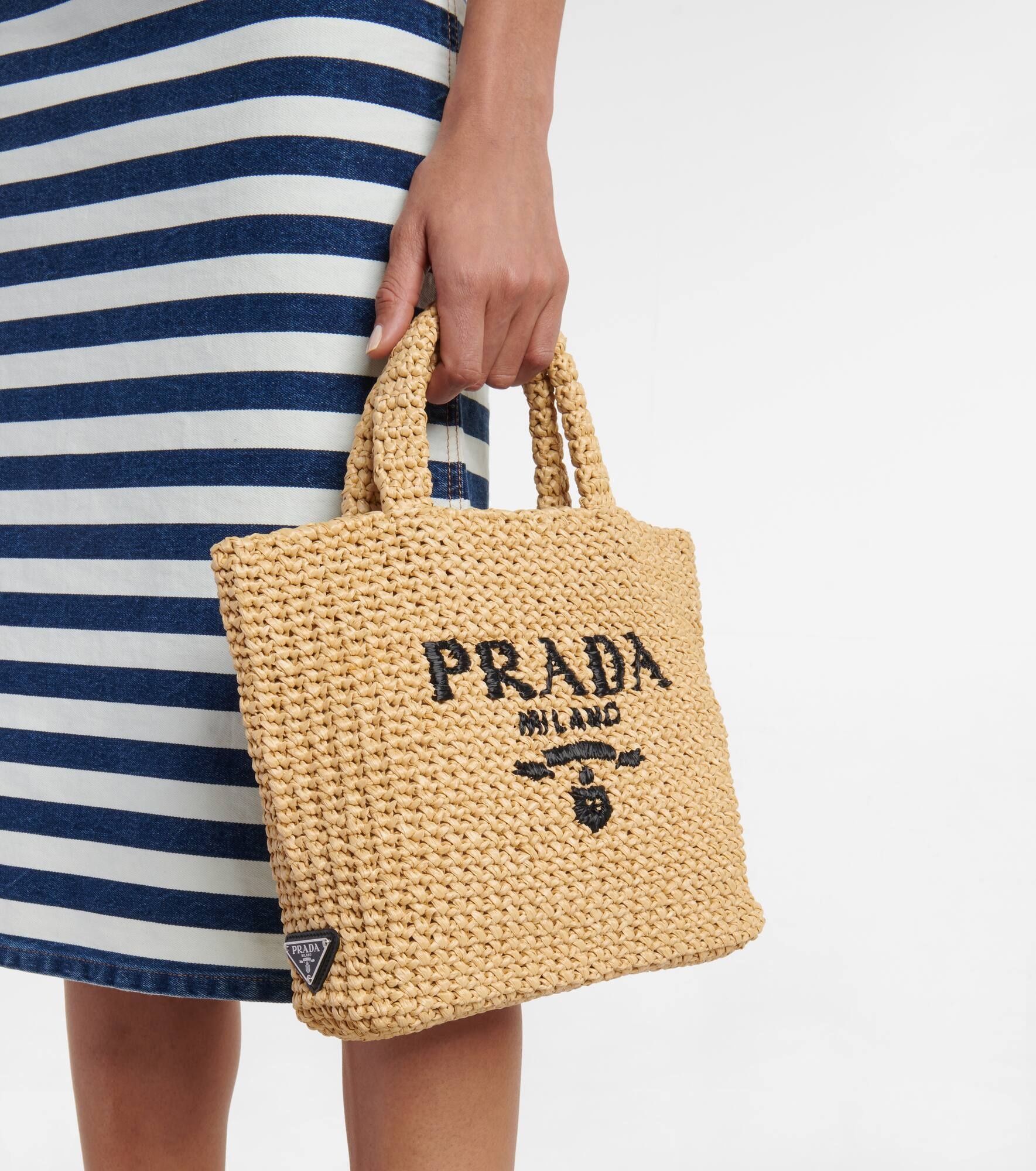 Logo raffia shopper - 2