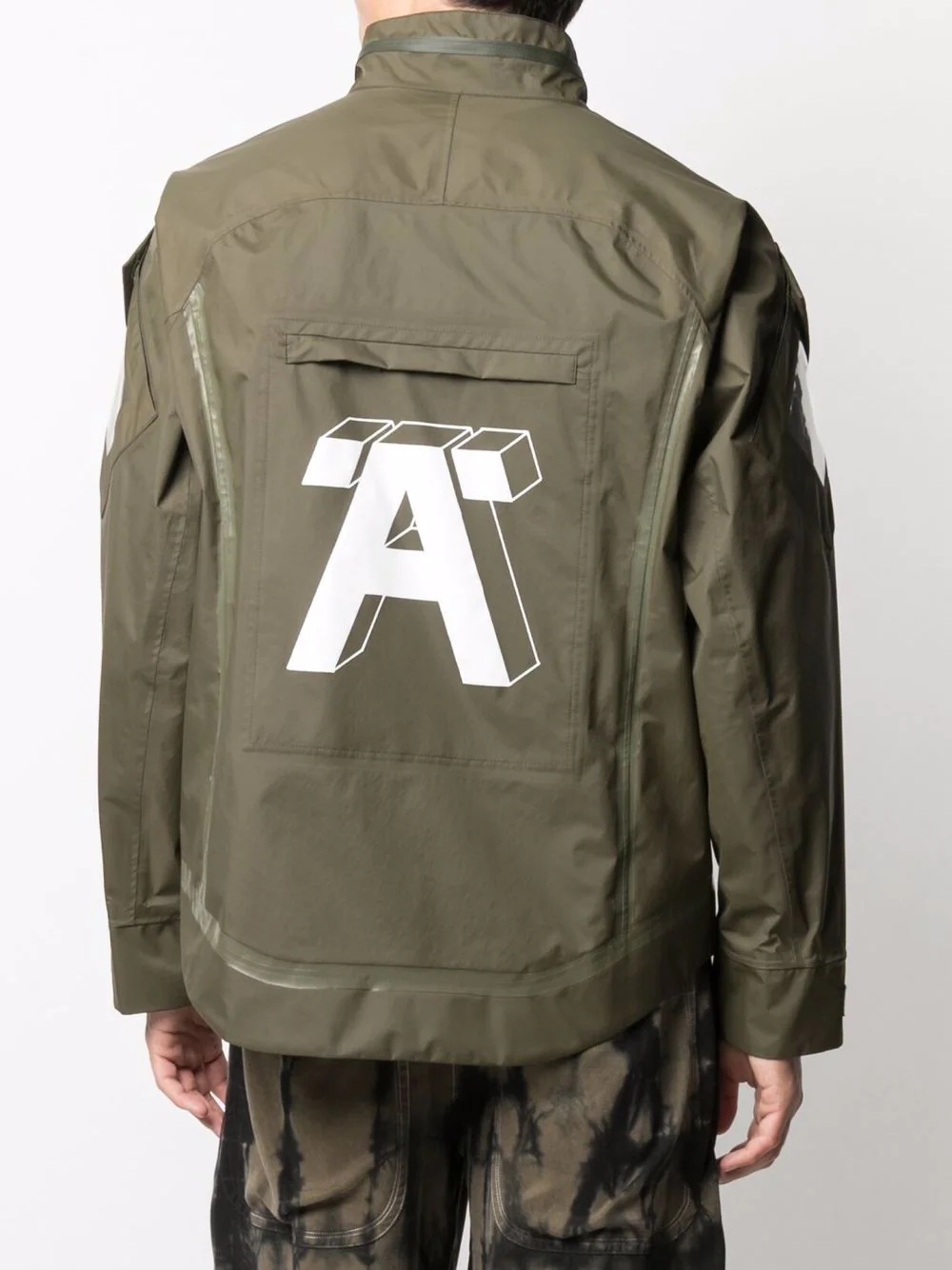 A-print hooded jacket - 7